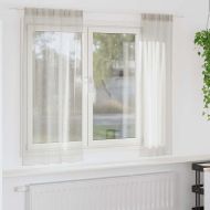 Перде от воал С завеси 2 pcs Крем 175 x 140 см Полиестер