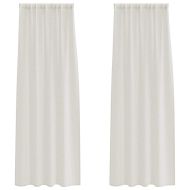 Перде от воал С завеси 2 pcs Крем 245 x 140 см Полиестер