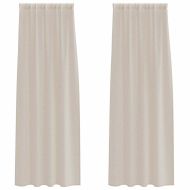 Перде от воал С завеси 2 pcs Пясък 260 x 140 см Полиестер