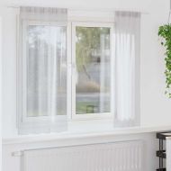 Перде от воал С завеси 2 pcs Светлосиво 175 x 140 см Полиестер