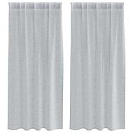 Перде от воал С завеси 2 pcs Тъмен сив 175 x 140 см Полиестер