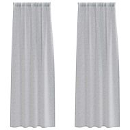 Перде от воал С завеси 2 pcs Тъмен сив 260 x 140 см Полиестер