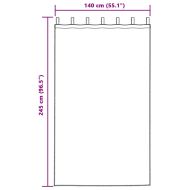 Перде от воал С завеси 2 pcs Бяло 245 x 140 см Полиестер