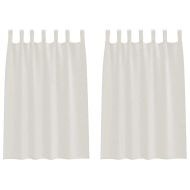 Перде от воал С завеси 2 pcs Крем 140 x 140 cm Полиестер