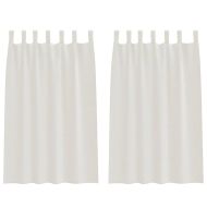 Перде от воал С завеси 2 pcs Крем 175 x 140 см Полиестер