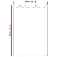 Перде от воал 2 бр. Крем 175 x 140 см Полиестер