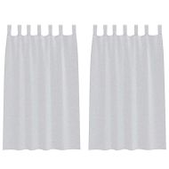 Перде от воал С завеси 2 pcs Светлосиво 175 x 140 см Полиестер