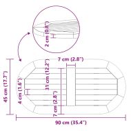Топ за маса Натурален маслен 90 x 45 x 2 см