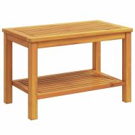 Странична маса Кафяво 70 x 40 x 45 см Солидно акациево дърво