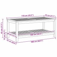 Странична маса Кафяво 110 x 55 x 45 cm Солидно акациево дърво