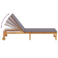 Шезлонг Кафяво 202 x 53 x 89 см Солидно акациево дърво