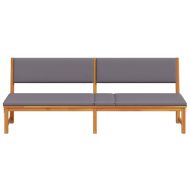 Шезлонг с възглавница Натурален маслен 200 x 57 x 75 см