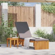 Шезлонг с възглавница Натурален маслен 200 x 55 x 94 см