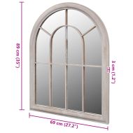 Градинско рустик огледало арка 69x89 см за открито/закрито