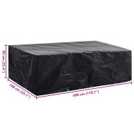 Покривало за градински мебели 8 капси 300 x 140 x 90 см