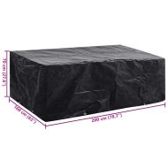 Покривало за градински мебели 8 капси 200 x 160 x 70 см