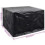 Покривало за градински мебели 8 капси 135 x 135 x 90 см