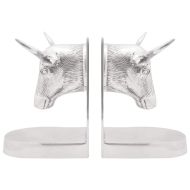 Подпори за книги 2 pcs Сребрист 21,5 x 15,5 x 20 см Алуминий