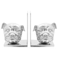 Подпори за книги 2 pcs Сребрист 8 x 12 x 16,5 см Алуминий