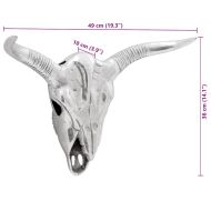Биков череп Сребрист 49 x 10 x 36 см Алуминий