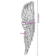 Скулптура с криле 2 pcs Сребрист 31 x 5 x 91 см Алуминий