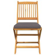 Сгъваем стол 2 pcs Кафяво Масивна акациева дървесина