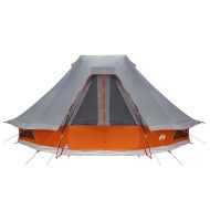 Палатка типи с покрив Сив и оранжев 466 x 310 x 240 см тафта