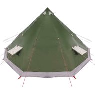 Палатка типи с покрив Зелен 560 x 560 x 300 см тафта