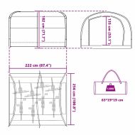 Палатка за съхранение на велосипеди Зелен 256 x 222 x 182 см