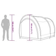 Палатка за съхранение на велосипеди Синьо 256 x 222 x 182 см