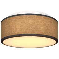 Таванна лампа с прожектори Черно 30 x 30 x 13,5 см текстил