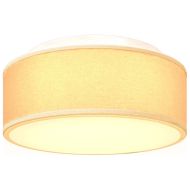 Таванна лампа с прожектори Бяло 30 x 30 x 13,5 см текстил