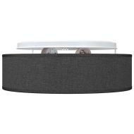 Таванна лампа с прожектори Черно 38 x 38 x 13,5 см текстил