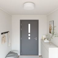 Таванна лампа с прожектори Бяло 38 x 38 x 13,5 см текстил