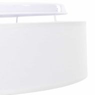 Таванна лампа с прожектори Бяло 38 x 38 x 13,5 см текстил