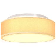 Таванна лампа с прожектори Бяло 38 x 38 x 13,5 см текстил