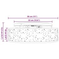 Таванна лампа с прожектори Черно 38 x 38 x 13,5 см текстил
