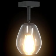 Таванен спот с прожектори Черно 13 x 13 x 26 см Стъкло и метал