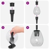 Таванен спот с прожектори Черно 13 x 13 x 26 см Стъкло и метал