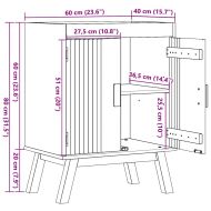 Основен шкаф с рафт със съхранение Olden Кафяво 60 x 40 x 80 см