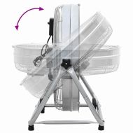 Барабанен вентилатор с колело Сребрист 73 x 42 x 70 см Алуминий