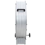 Барабанен вентилатор с колело Сребрист 79 x 37 x 82 см Алуминий