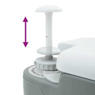 Къмпинг тоалетна Сив 41,5 x 36,5 x 42 см