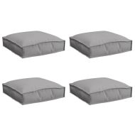 Възглавница 4 pcs Сив 40 x 40 x 8 см Оксфордска тъкан