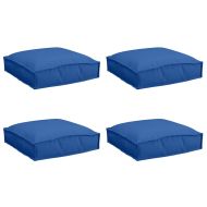 Възглавница 4 pcs Кралско синьо 40 x 40 x 8 см Оксфордска тъкан