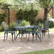 Градински стол 4 pcs Зелен 61 x 60,5 x 93см Алуминий