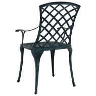 Градински стол 4 pcs Зелен 61 x 60,5 x 93см Алуминий
