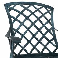 Градински стол 4 pcs Зелен 61 x 60,5 x 93см Алуминий