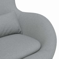 Стол яйце Светлосиво 63 x 73 x 90 см текстил