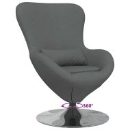 Стол яйце Тъмен сив 63 x 73 x 90 см текстил